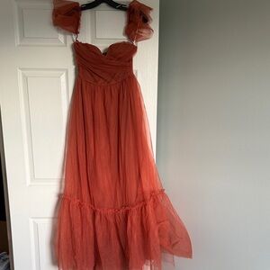 SHEIN Orange Maxi Dress